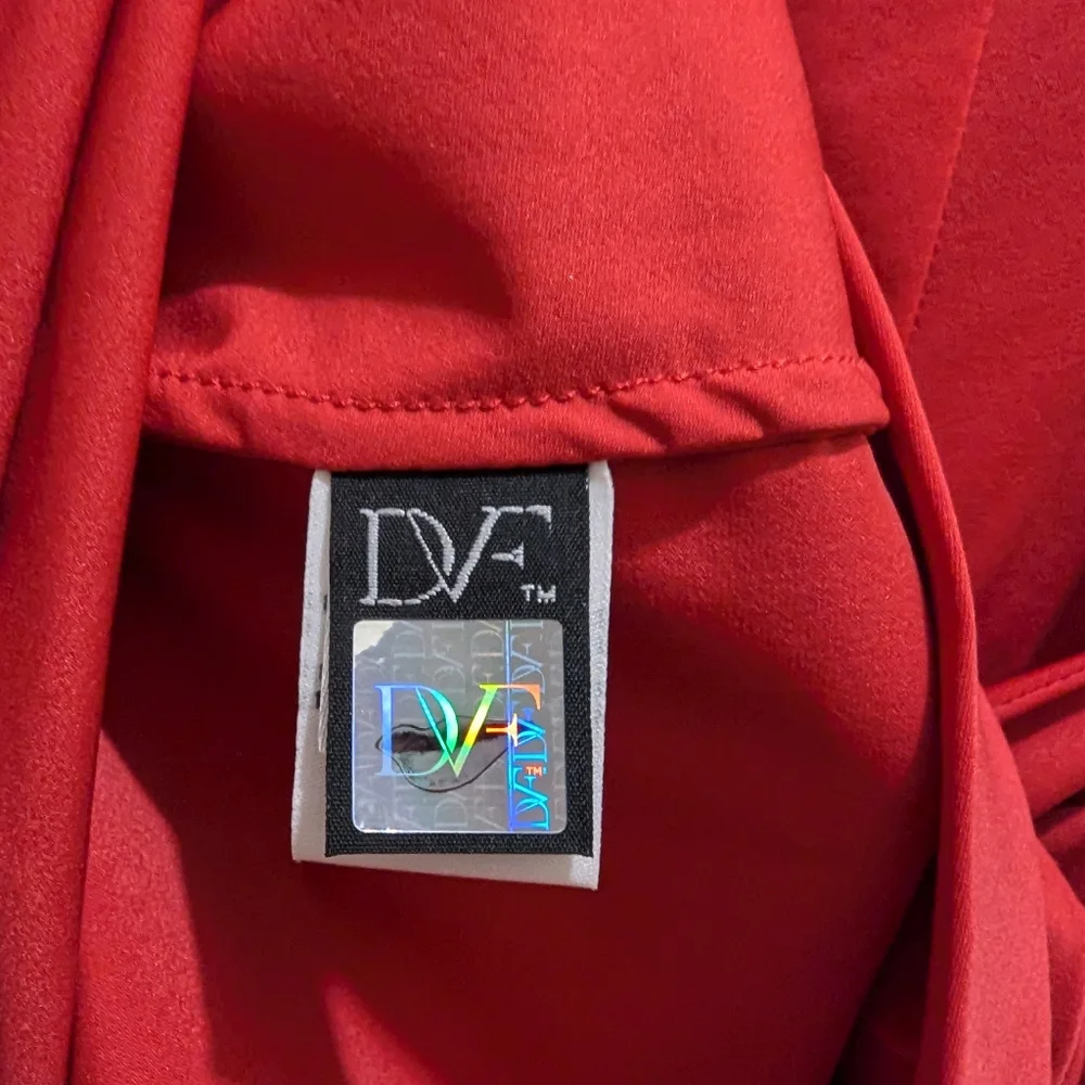 Diane von Furstenberg New Della Poplin Hot Pink Sheath Dress Wrap Tie Front- 14 - Picture 9 of 12